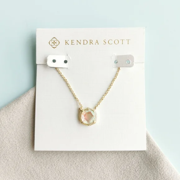 Kendra Scott Davie Gold Dichroic Glass Pendant Necklace 🎉 - Picture 1 of 4